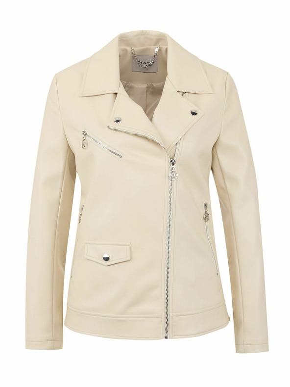 Orsay Бежово дамско яке от изкуствена кожа ORSAY
