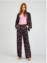 Orsay Черен дамски широк панталон на цветя ORSAY