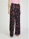 Orsay Черен дамски широк панталон на цветя ORSAY