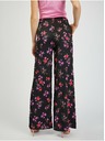 Orsay Черен дамски широк панталон на цветя ORSAY