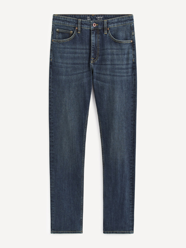 Celio Тъмно сини мъжки дънки с права кройка Celio