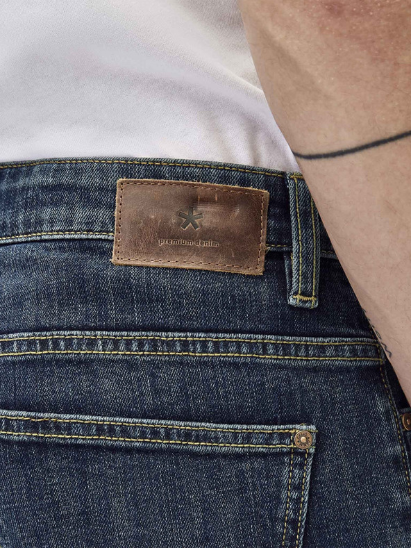 Celio Тъмно сини мъжки дънки с права кройка Celio