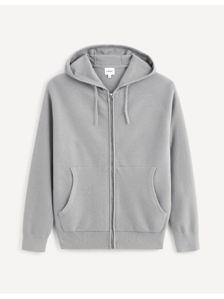 Celio Сив мъжки пуловер с качулка Celio