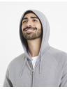 Celio Сив мъжки пуловер с качулка Celio