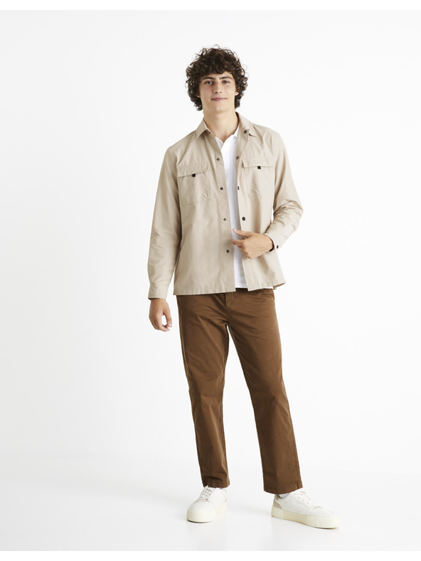 Celio Кафяв мъжки панталон Celio Cochicrop