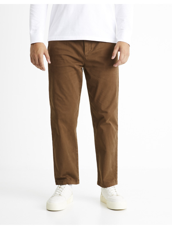 Celio Кафяв мъжки панталон Celio Cochicrop