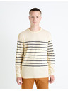 Celio Кремава мъжка тениска на райета Celio Veboxmlr