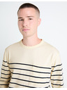 Celio Кремава мъжка тениска на райета Celio Veboxmlr