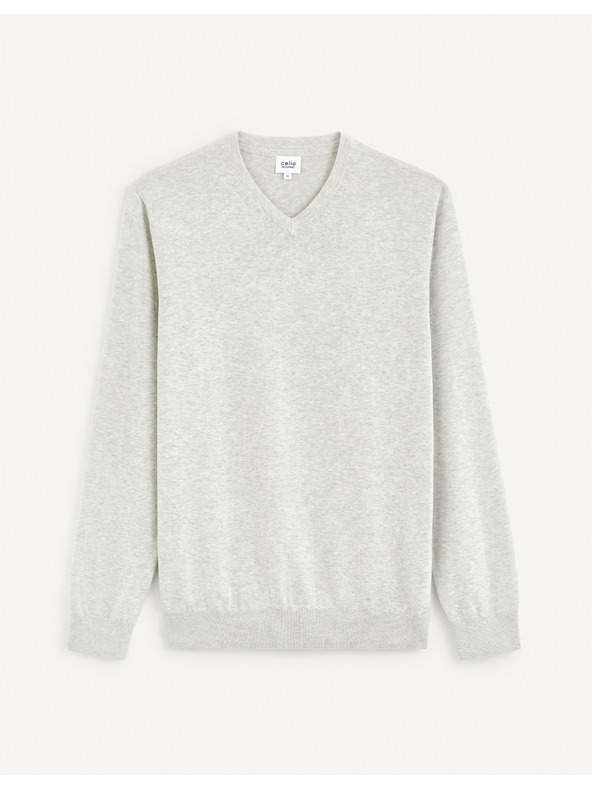 Celio Светлосив мъжки основен пуловер Celio Decoton