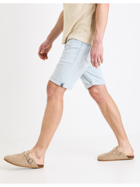 Celio Светлосини мъжки дънкови шорти Celio Boknitbm