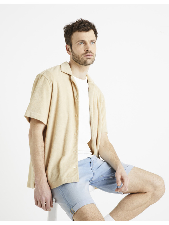 Celio Бежова мъжка тениска Celio Dabob