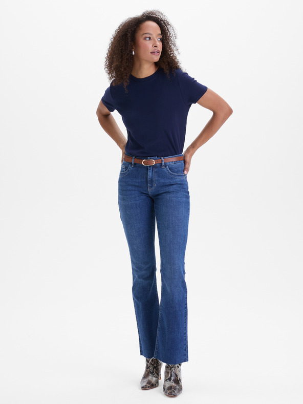 Orsay Тъмносиня дамска тениска с къс ръкав ORSAY