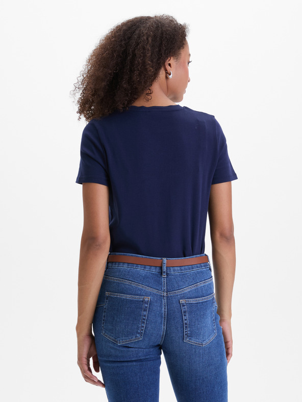 Orsay Тъмносиня дамска тениска с къс ръкав ORSAY