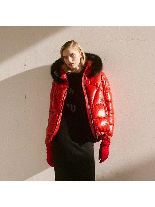 Geox Червен дамски пухен джакет Geox Backsie