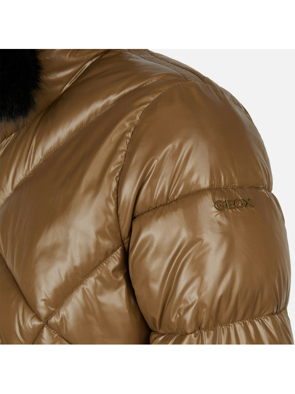 Geox Кафява дамска парка Geox Backsie