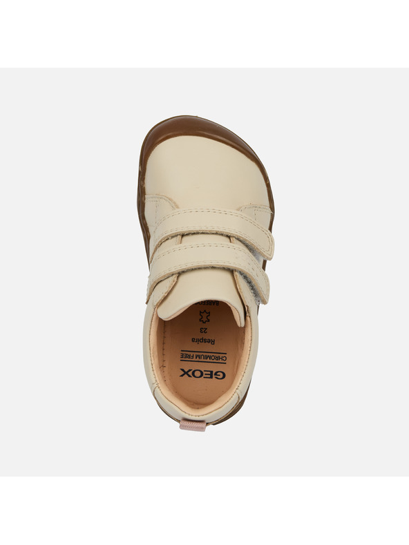 Geox Бели момичешки barefoot обувки за първи стъпки Geox Steppieup Girl