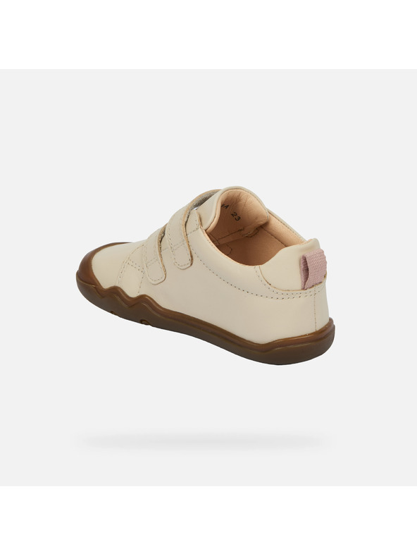 Geox Бели момичешки barefoot обувки за първи стъпки Geox Steppieup Girl