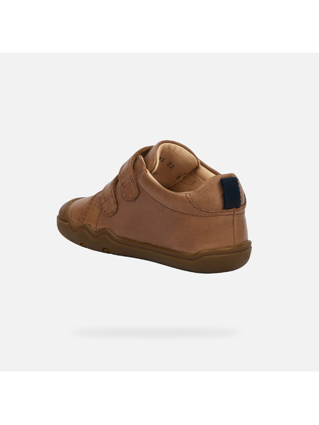 Geox Кафяви момчешки barefoot обувки за първи стъпки Geox Steppieup Boy