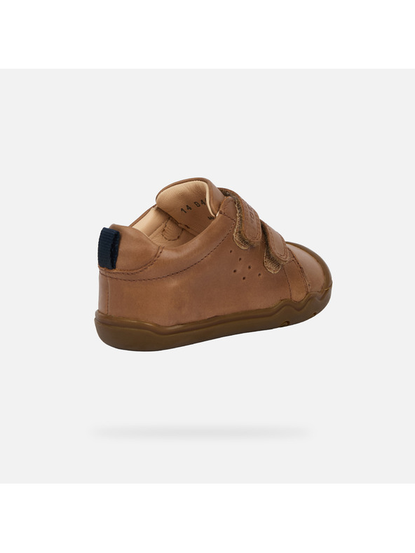 Geox Кафяви момчешки barefoot обувки за първи стъпки Geox Steppieup Boy