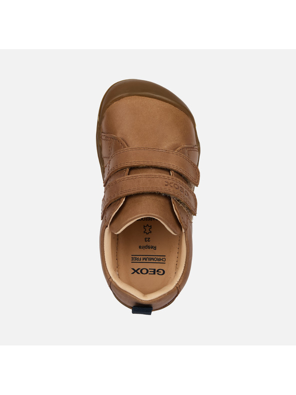 Geox Кафяви момчешки barefoot обувки за първи стъпки Geox Steppieup Boy