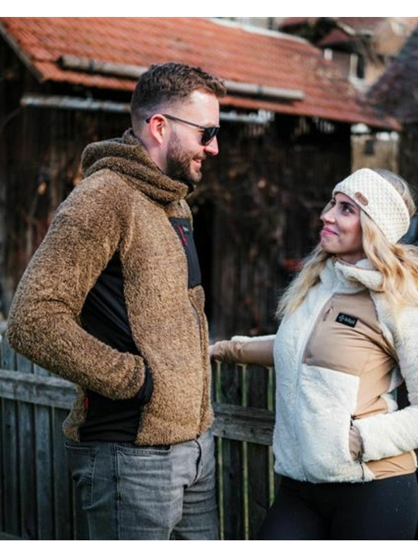 Kilpi Мъжки мъхест флийс суитшърт с качулка Kilpi NORKA-M Кафяв