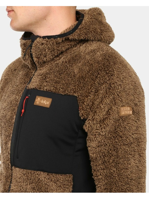 Kilpi Мъжки мъхест флийс суитшърт с качулка Kilpi NORKA-M Кафяв