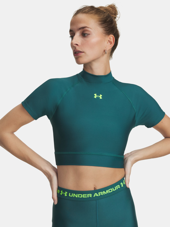 Under Armour Дамска тениска Under Armour HeatGear Crop Mock SS
