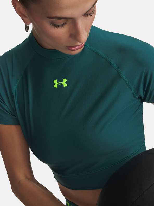 Under Armour Дамска тениска Under Armour HeatGear Crop Mock SS