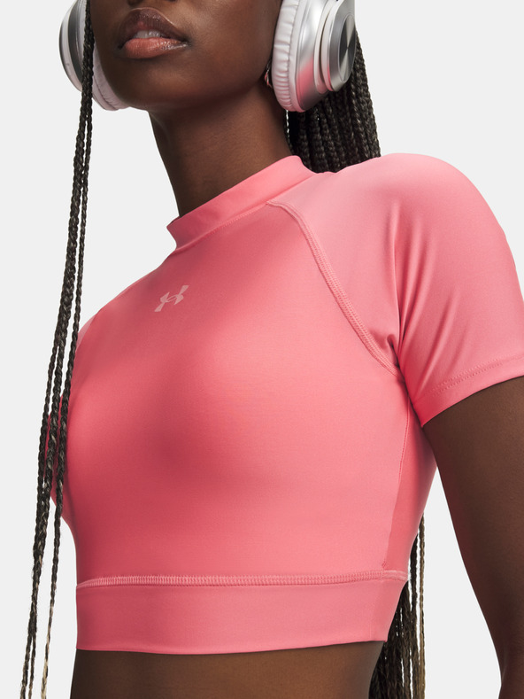 Under Armour Дамска тениска Under Armour HeatGear Crop Mock SS