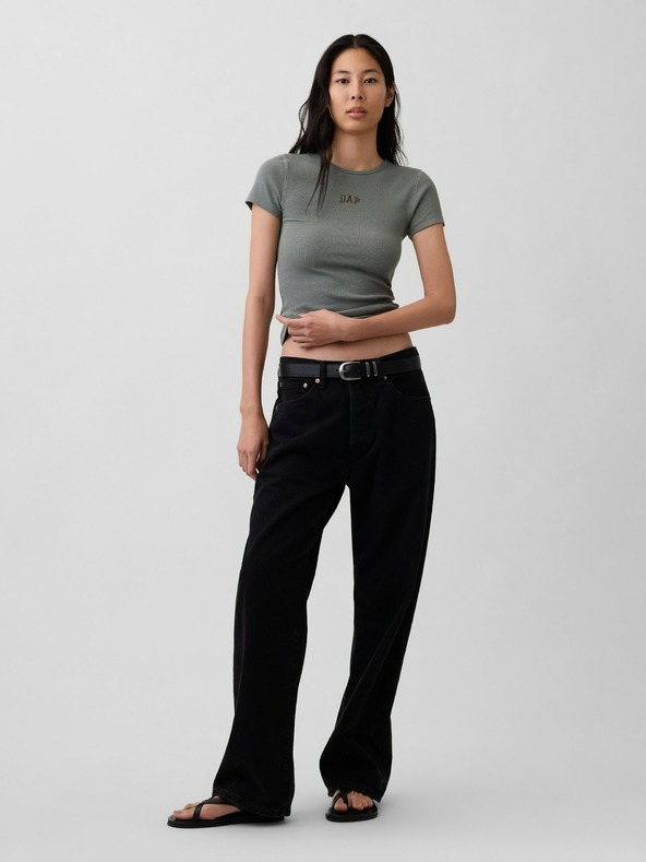 GAP Ребрести тениска с лого GAP