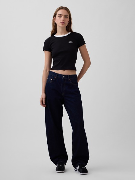 GAP Ребрести тениска с лого GAP