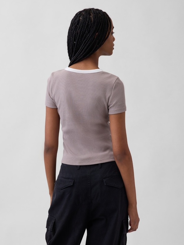 GAP Ребрести тениска с лого GAP