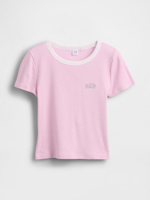 GAP Ребрести тениска с лого GAP