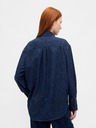 GAP Oversize дънкова риза с лого Big Shirt UltraSoft GAP