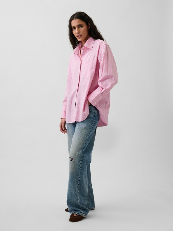 GAP Oversize поплинова риза с лого Big Shirt GAP