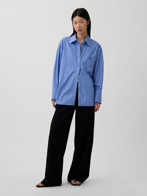 GAP Oversize поплинова риза с лого Big Shirt GAP