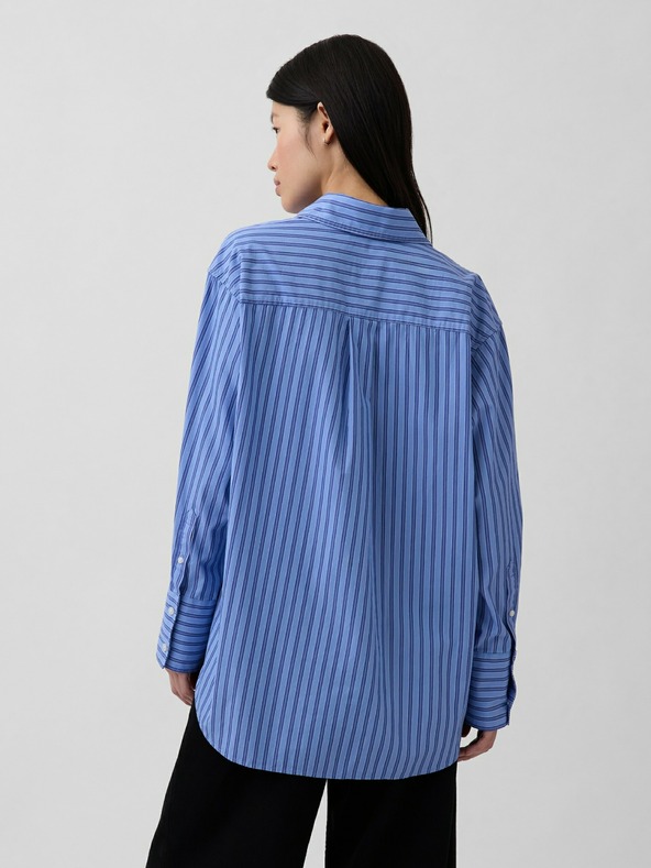 GAP Oversize поплинова риза с лого Big Shirt GAP
