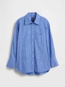 GAP Oversize поплинова риза с лого Big Shirt GAP