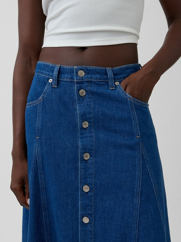 GAP Дънкова макси пола с копчета GAP