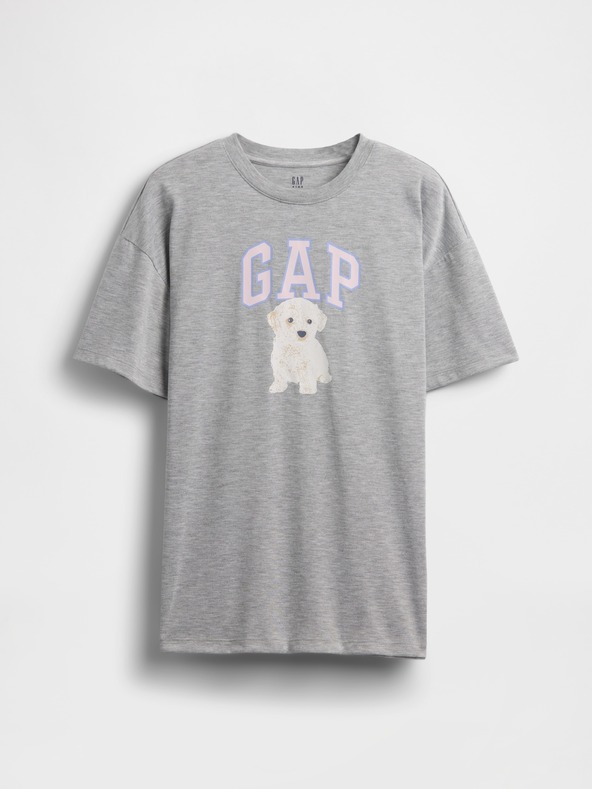 GAP Детска oversize пижамна тениска с лого GAP