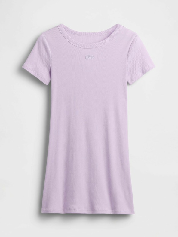 GAP Детска рокля с ребра и лого GAP