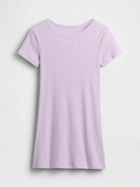 GAP Детска рокля с ребра и лого GAP