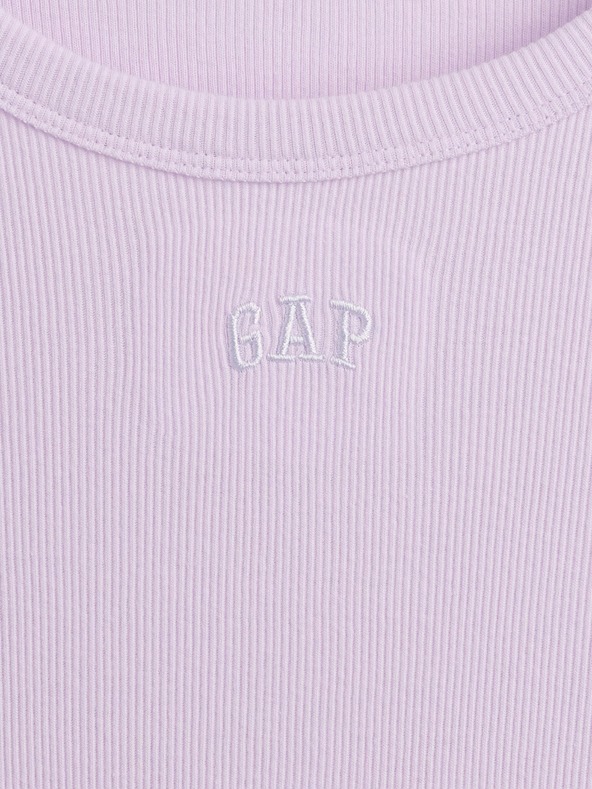GAP Детска рокля с ребра и лого GAP