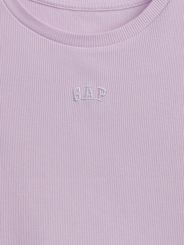 GAP Детска ребрована тениска с лого GAP