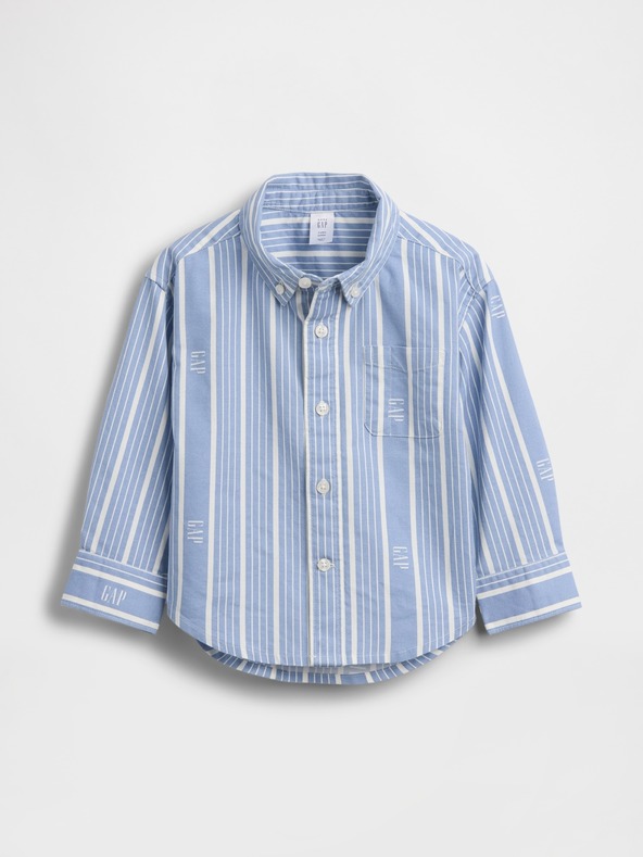 GAP Бебешка oversize риза с лого Oxford Big Shirt GAP