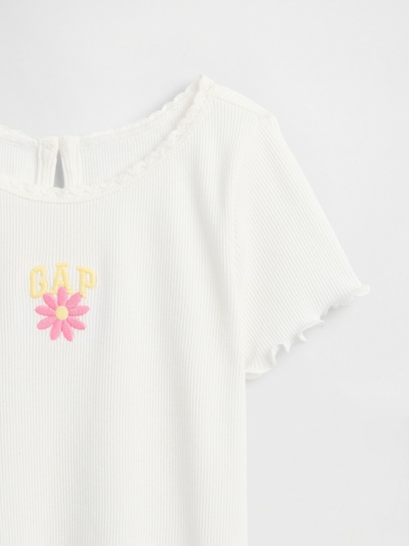 GAP Бебешка ръбеста тениска с лого GAP