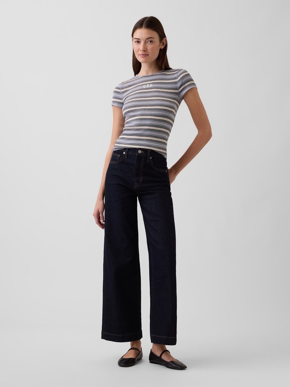 GAP Ребрести тениска с лого GAP