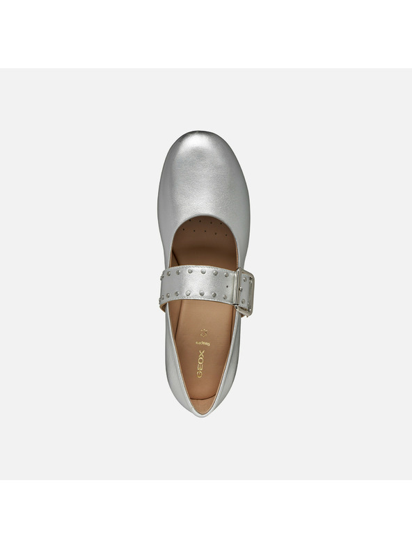 Geox Сребристи дамски балеринки Geox New Palmaria