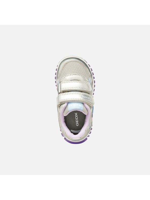 Geox Сребристи момичешки светещи маратонки Geox Lightyloo