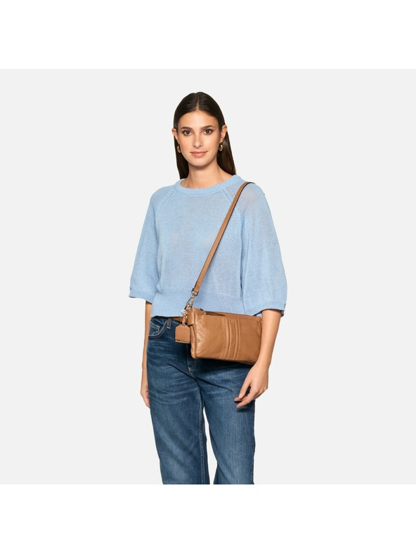 Geox Светлокафява дамска чанта Geox Claree